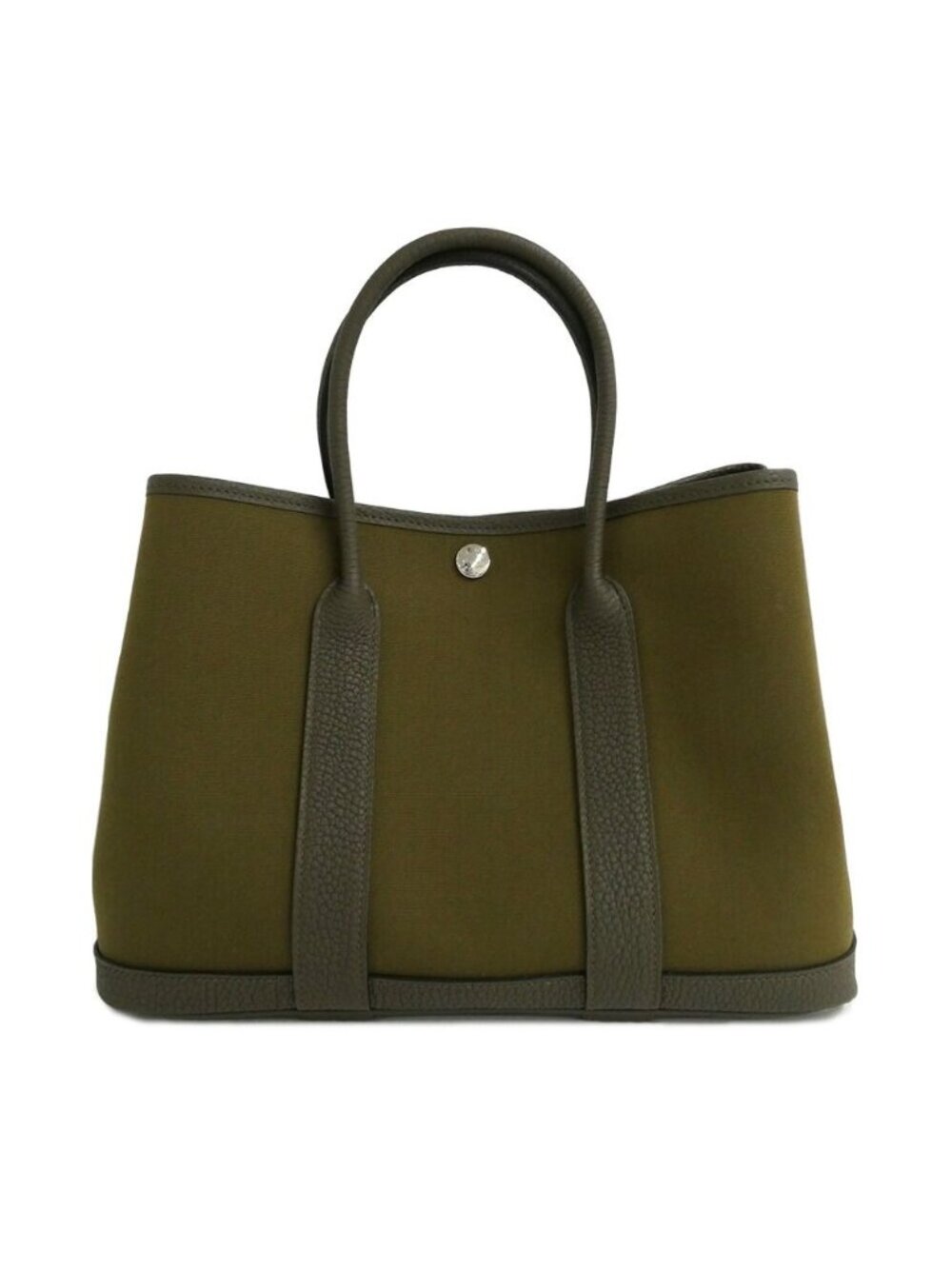 Hermes Garden Party TPM 30 Vert Loden Olive Toile Officier Negonda Tote Bag